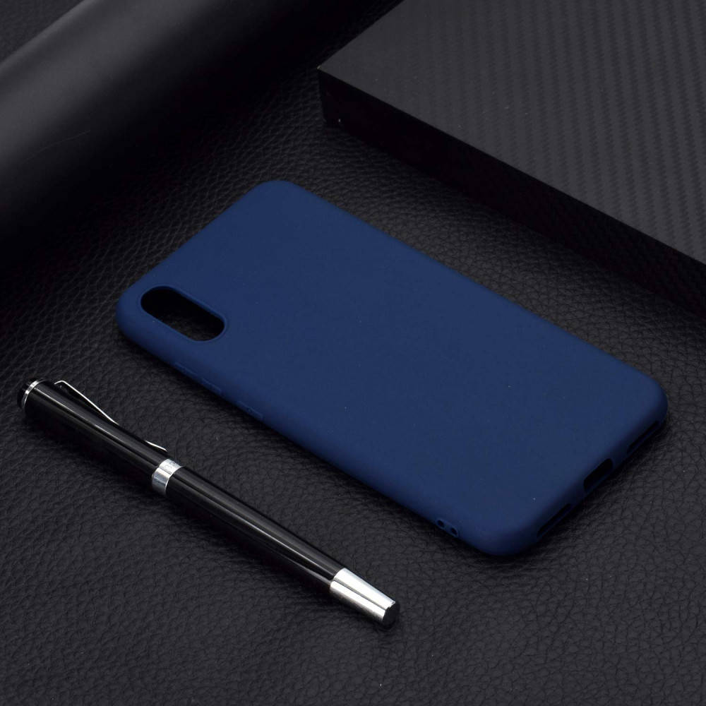 

Матовый чехол OneShot Huawei Y6 2019 (силиконовая накладка) Синий