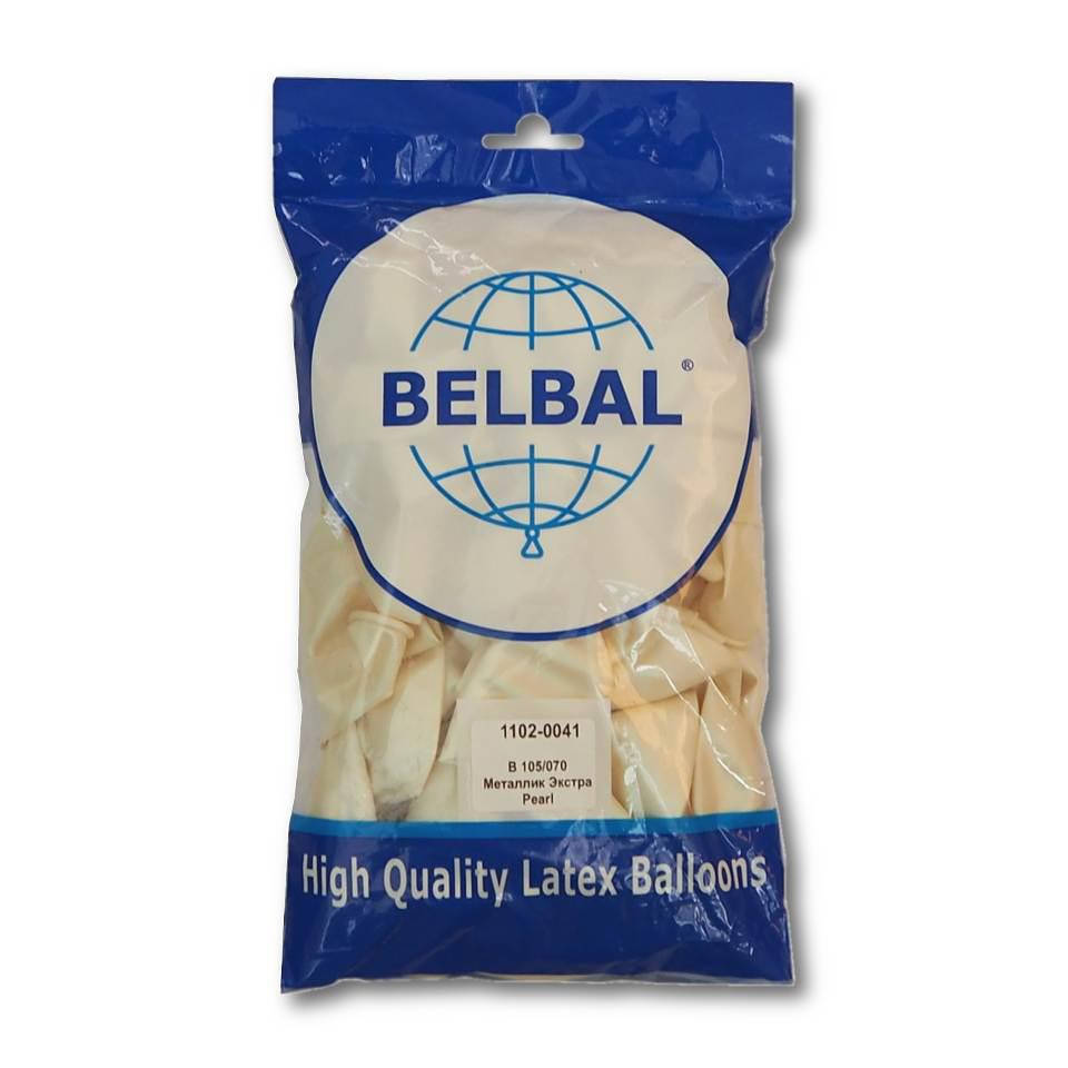 

Воздушные шары Belbal металлик белый 12"(30 см) перламутровый 50 шт