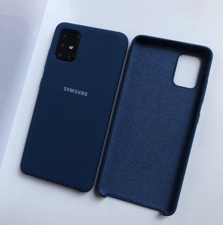 

Чехол Silicone Case для Samsung Galaxy A71 A715 синий (самсунг а71)