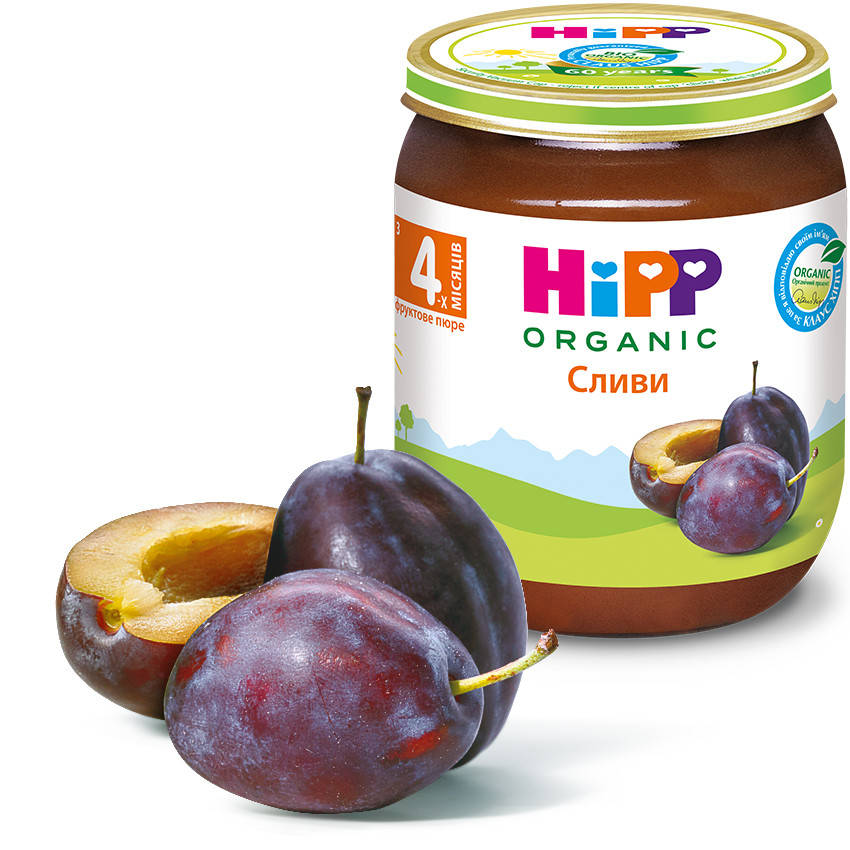 

Фруктовое пюре Сливы HIPP от 4 месяцев 125 гр