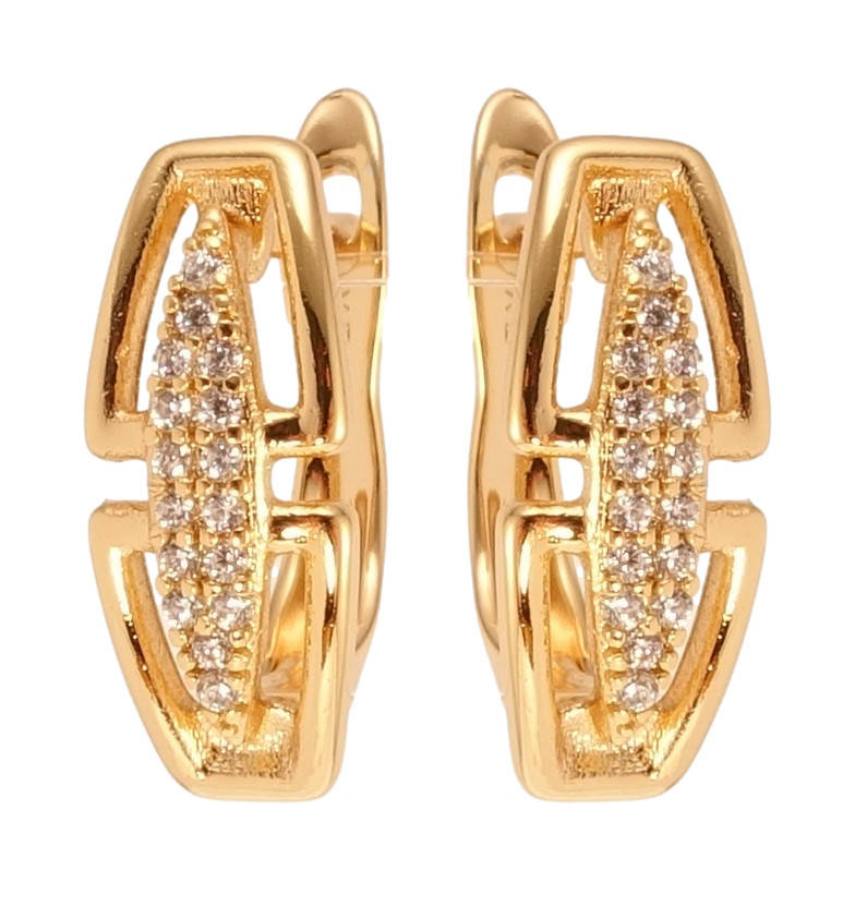 

Серьги Xuping Позолота 18K английский замок "Фигурные с цирконием"