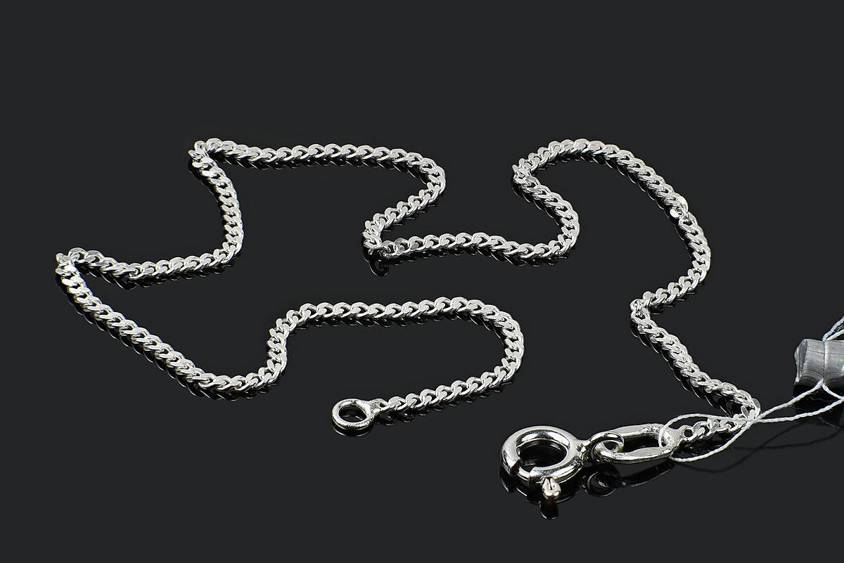 

Серебряный женский браслет на ногу