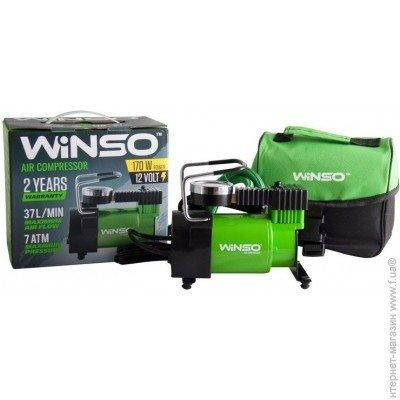 

WINSO Винсо Компрессор автомобильный 7 Атм, 37 л/мин.170Вт, кабель 3м., шланг 1м., пласт. накладка