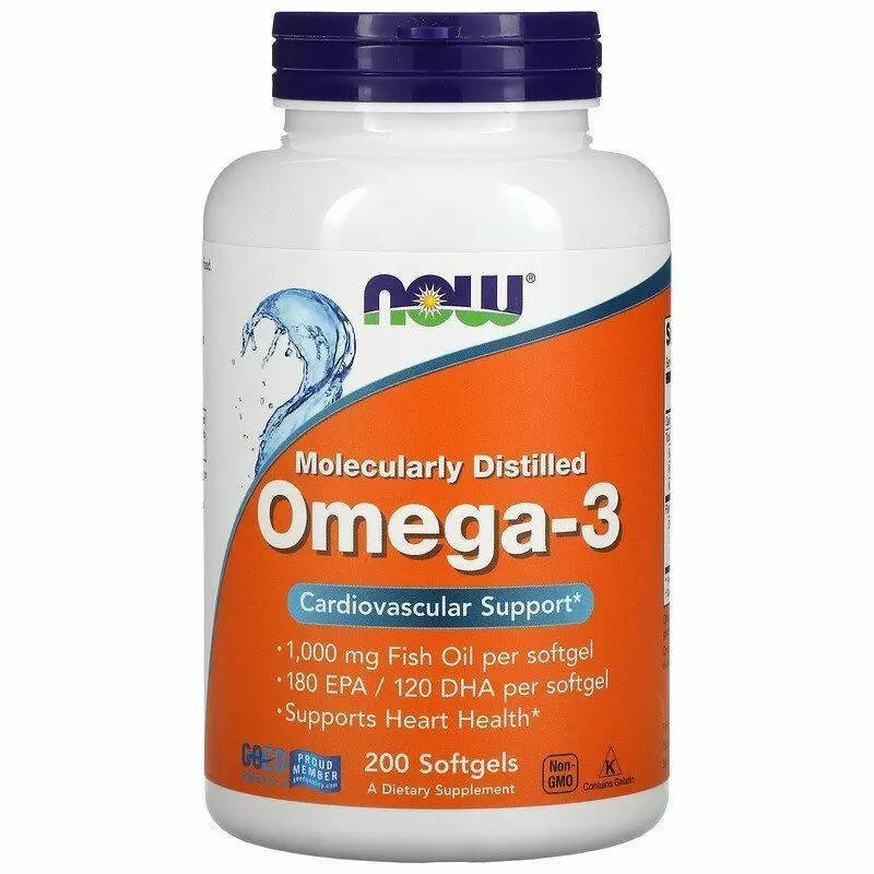 

Рыбий жир Омега-3 Now Foods Omega-3 1000 мг 200 капсул