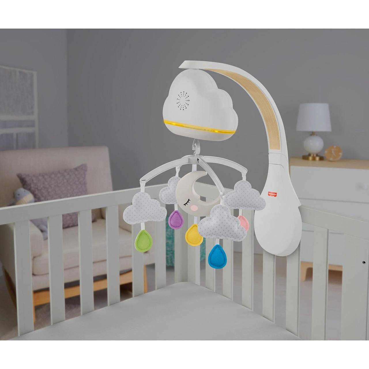 

Мобиль для кроватки Fisher Price Успокаивающие облачка с эффектами GRP99, Белый