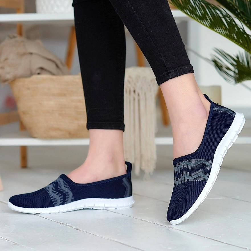 

Мокасины женские слипоны летние синие (Нс-579сн)