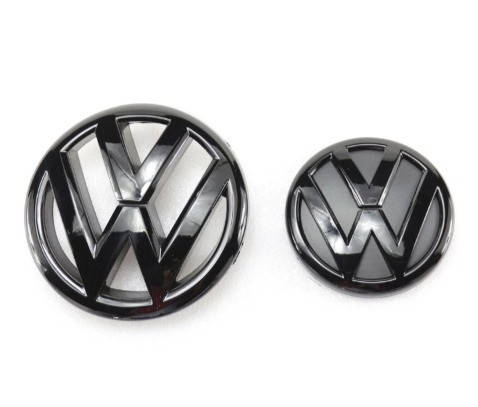 

Комплект эмблем решетки и багажника Volkswagen Jetta 2011-2015 чёрные глянцевые