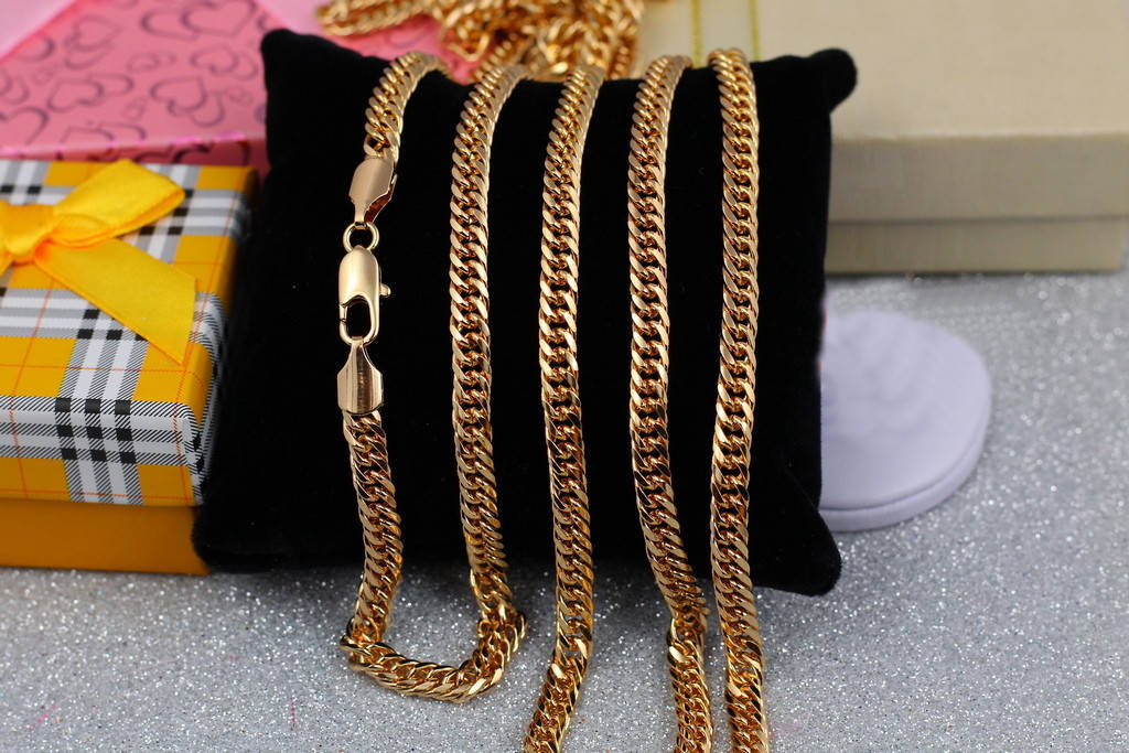 

Цепь Xuping Jewelry кобра 60 см 5 мм золотистая