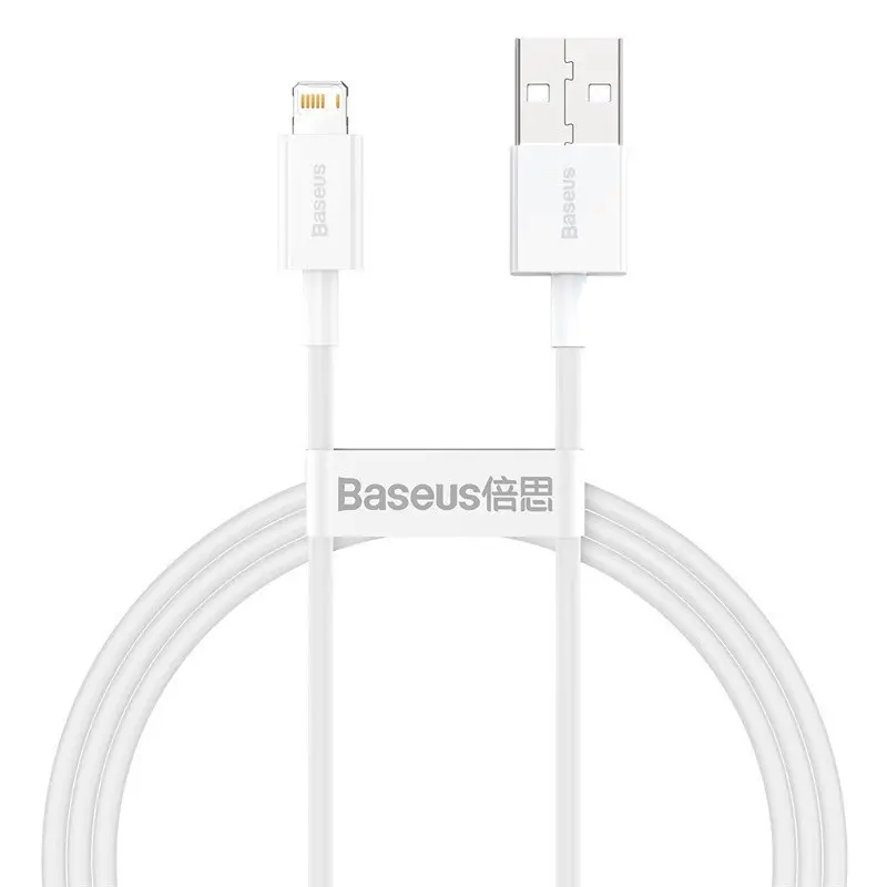 

Кабель Baseus USB Superior Series Lightning 2.4A CALYS-A02 White 1m, Белый