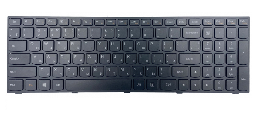 

Клавиатура для Lenovo IdeaPad 300-15IBR, 300-15ISK, 300-17ISK, Черный