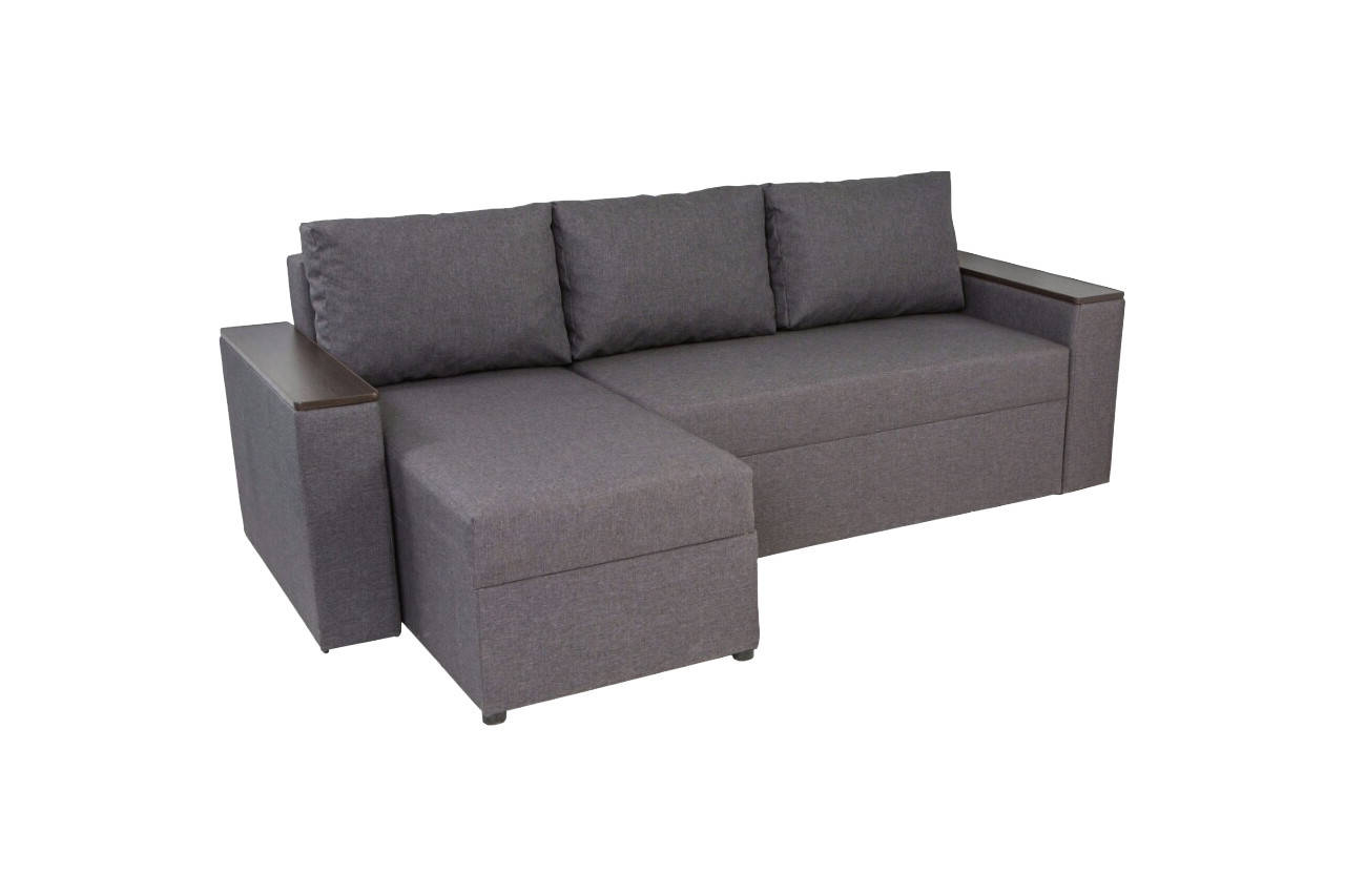 

Угловой диван Бостон (Серый, 235х150 см) IMI