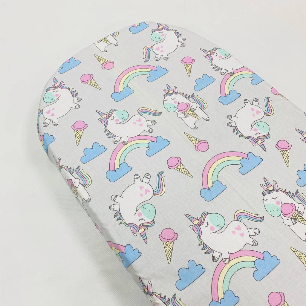 

Пеленка хлопковая на резиночке в коляску, размер 35*75 см №47, Разные цвета