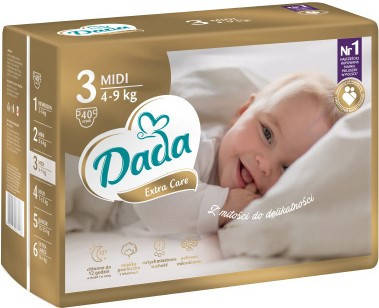 

Подгузники Dada Extra Care 3 Midi (4-9 кг), 40 шт