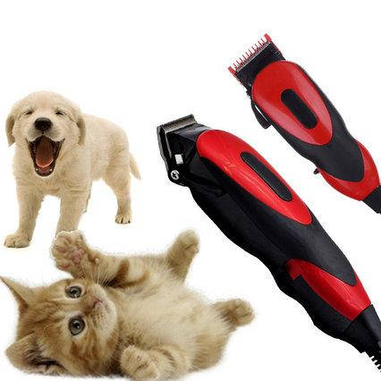 

Профессиональная машинка Geemy GM-1023 от сети для стрижки кошек, собак домашних питомцев Черно-красный