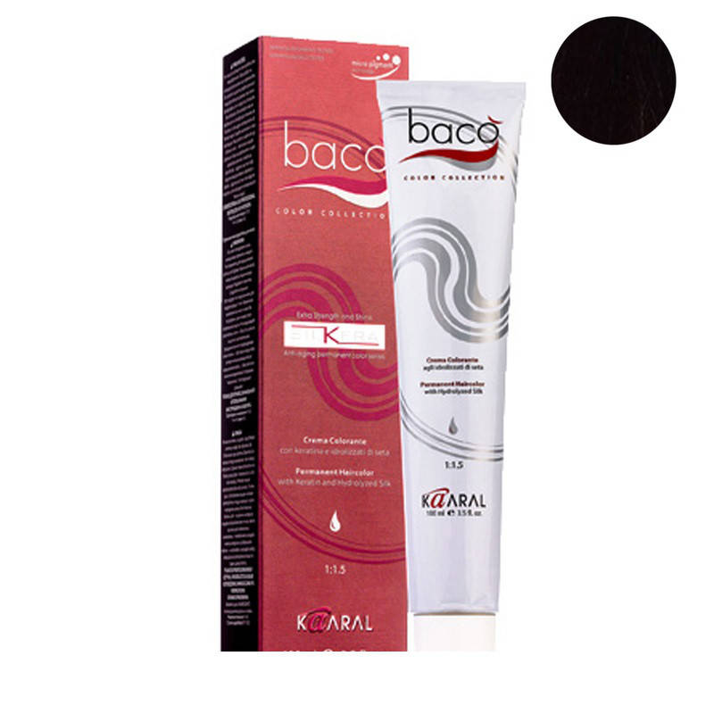 

Краска для волос Kaaral Baco Silkera Permanent Hair Colouring 100 мл 4.0 каштан