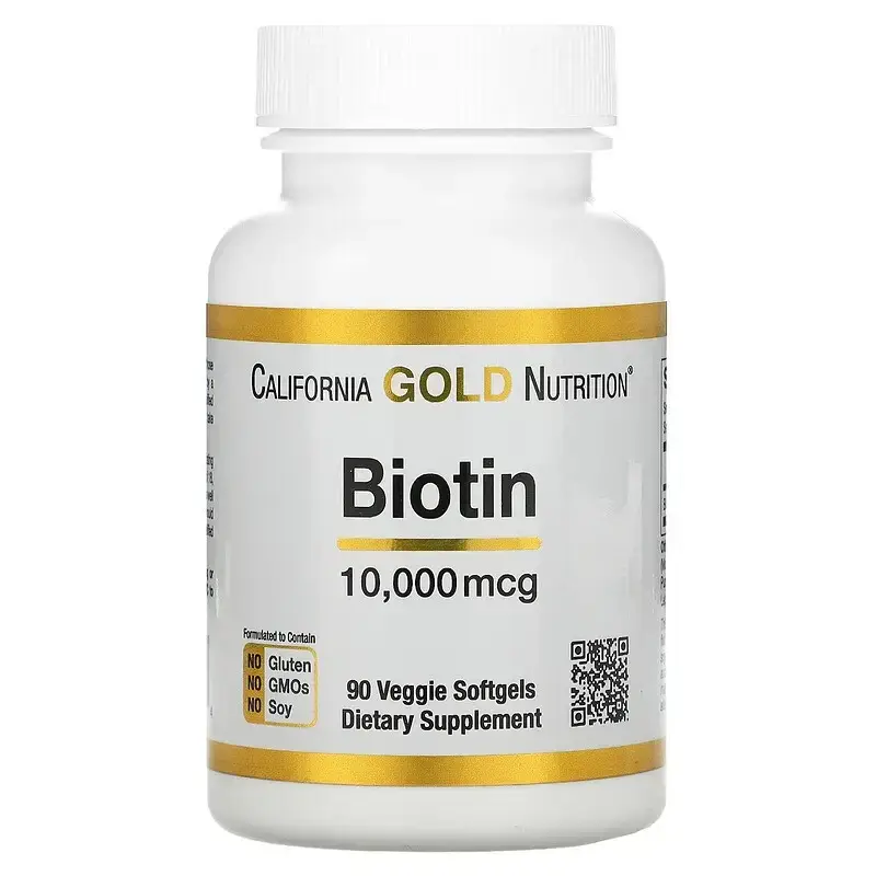 

California Gold Nutrition, биотин, 10 000 мкг, 90 вегетарианских капсул