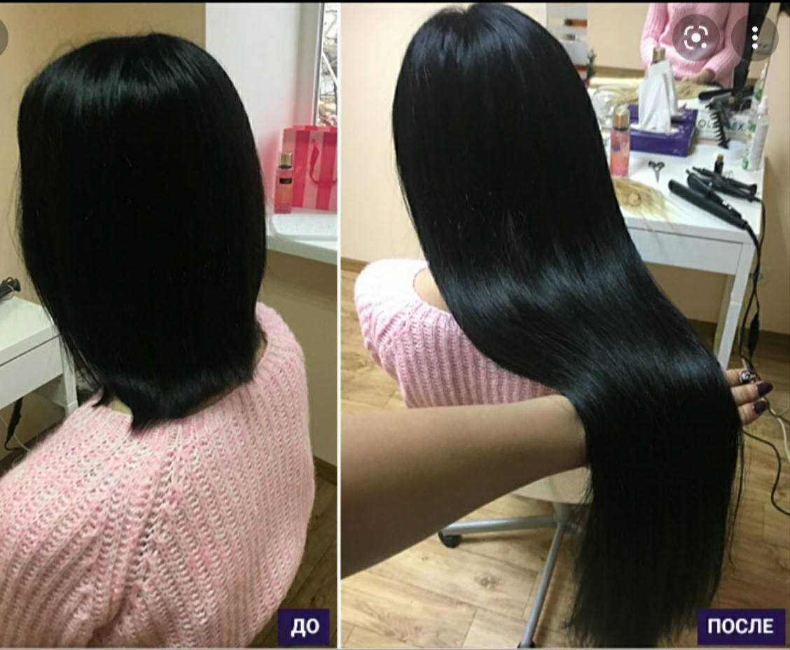 

Волосы на заколках чёрные прямые термоволосы