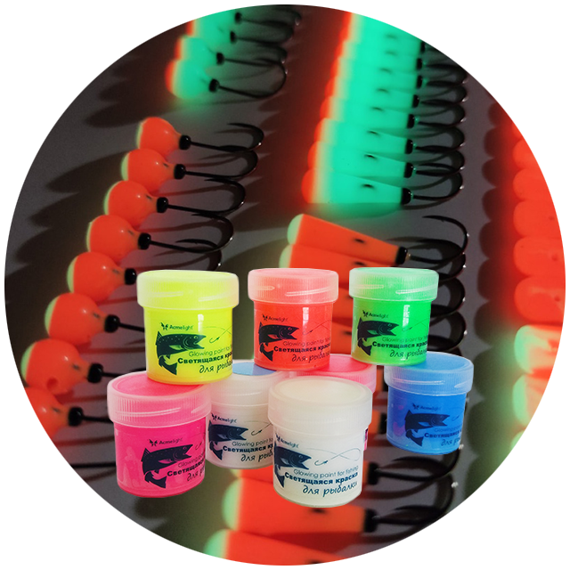 

Светящаяся краска для рыбалки Acmelight box 8 pcs. 160мл, Набор 8 цветов