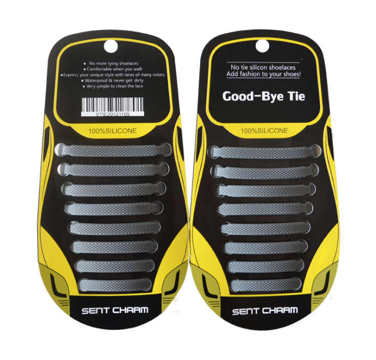 

Силиконовые шнурки разной длины. Резиновые шнурки для кроссовок и спортивной обуви. "Ленивые шнурки" Серый