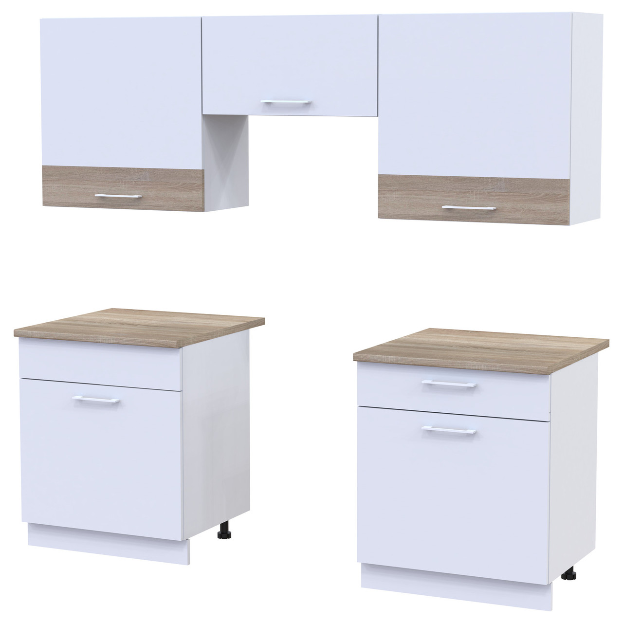 Кухня Лея Doros 1.8 м Білий/Дуб Сонома ДСП 180х60х250 (81000010) 2