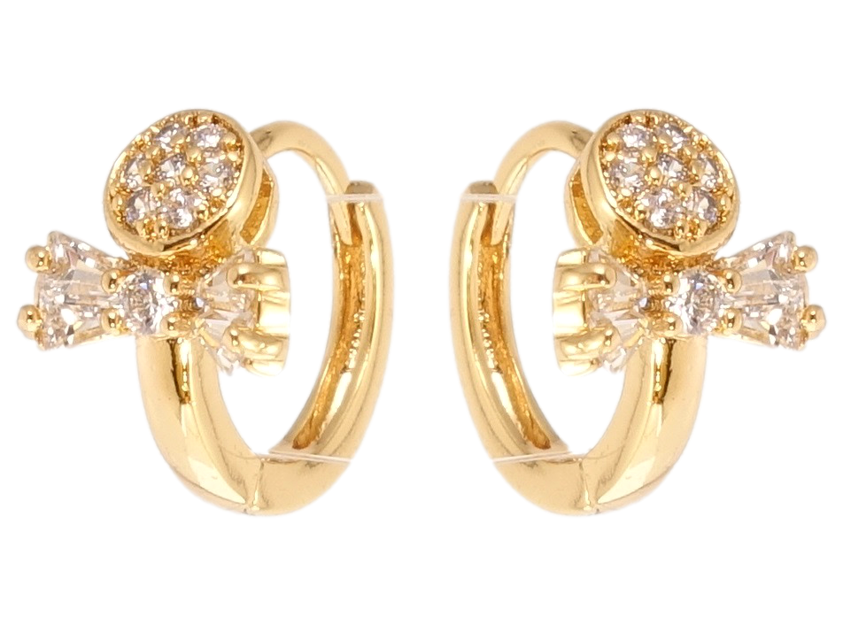 

Серьги Xuping Позолота 18K колечки "Банты с вставками циркония"