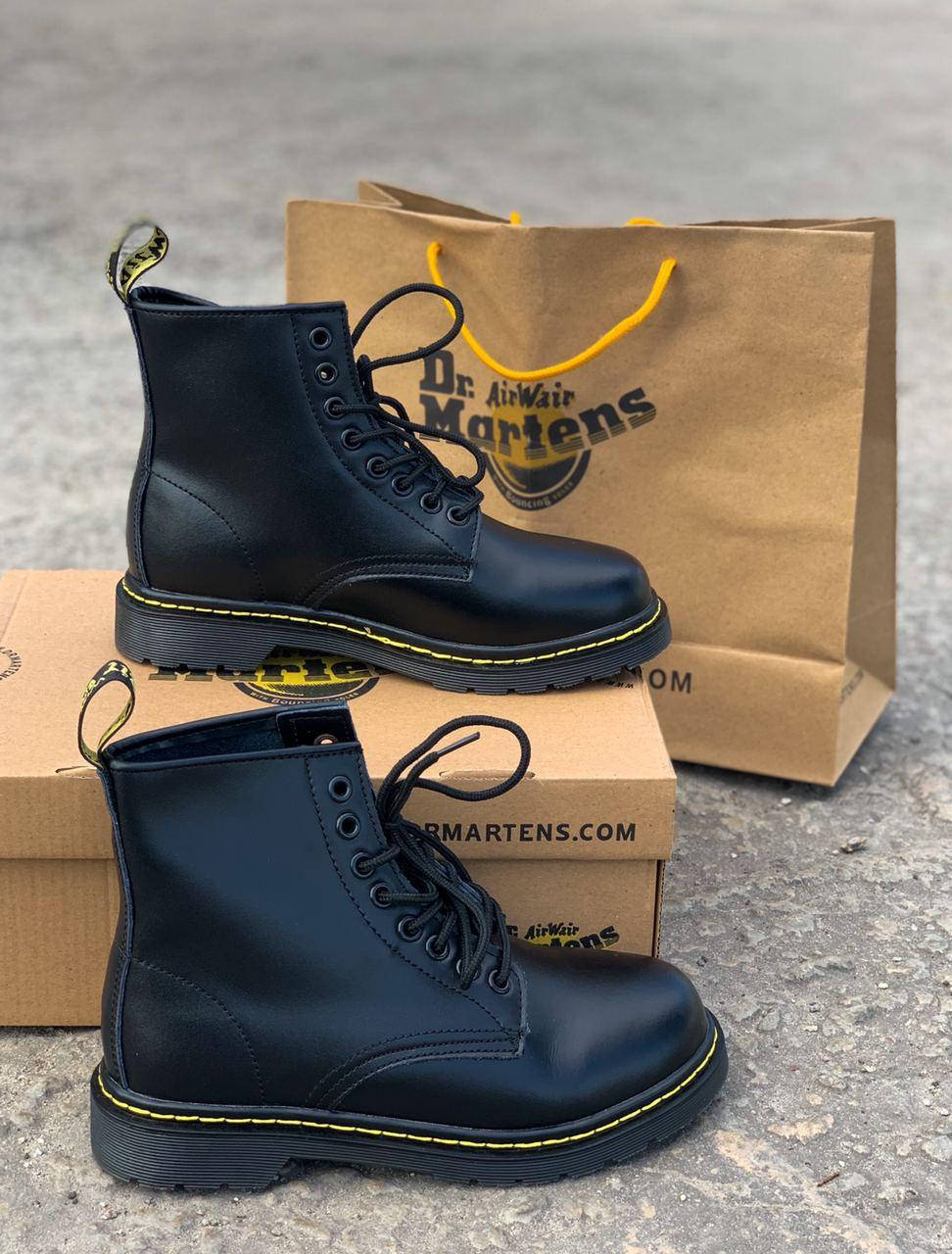 

Распродажа 36 и 38 Р. Женские ботинки Dr. Martens 1460 Black без меха, Мартенс 1460 38, Черный