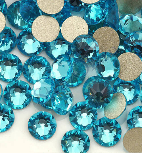 

Стразы холодной фиксации Premium Aquamarine SS16 Non-hot Fix 1440 шт