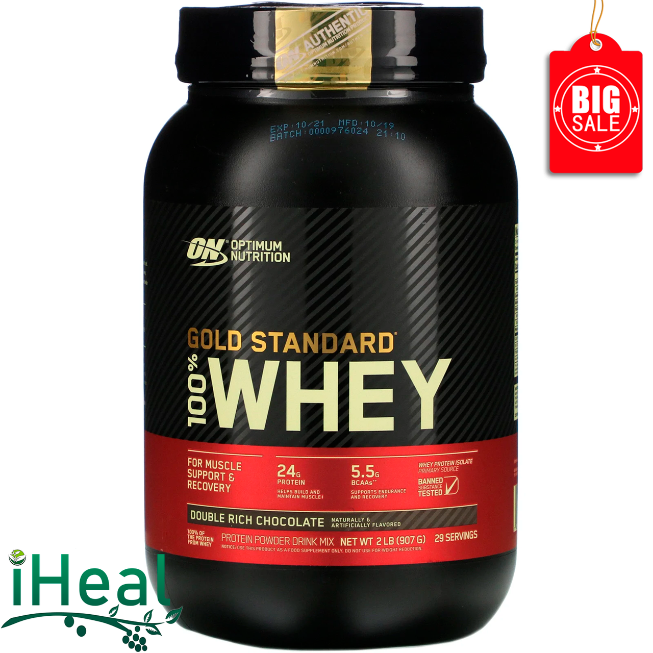 

Optimum Nutrition, Gold Standard 100% Whey, сыворотка с насыщенным шоколадным вкусом, 907 г (2 фунта)