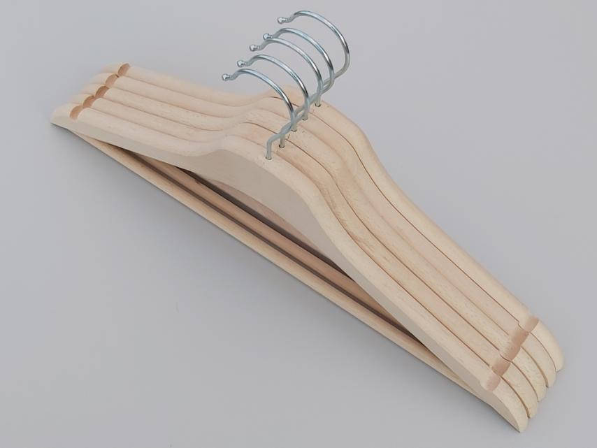 

Плечики усиленные длиной 44 см деревянные ECO светлые, в упаковке 5 штук