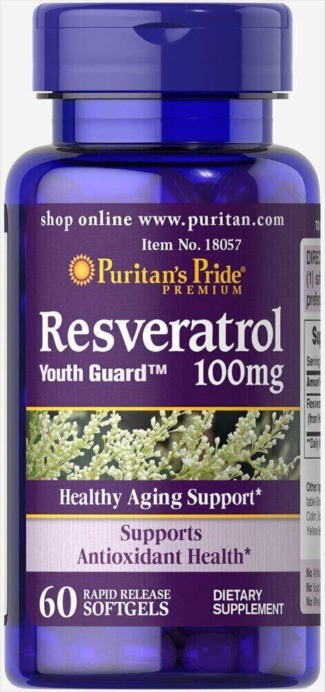 

Ресвератрол Resveratrol 100 mg 60 Capsules