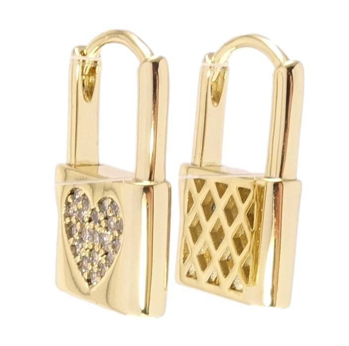

Серьги Xuping Позолота 14K колечки "Замки влюблённых"