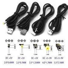 

USB папа к 2.0-5.5mm Разъем DC 5V зарядное устройство кабель, Черный