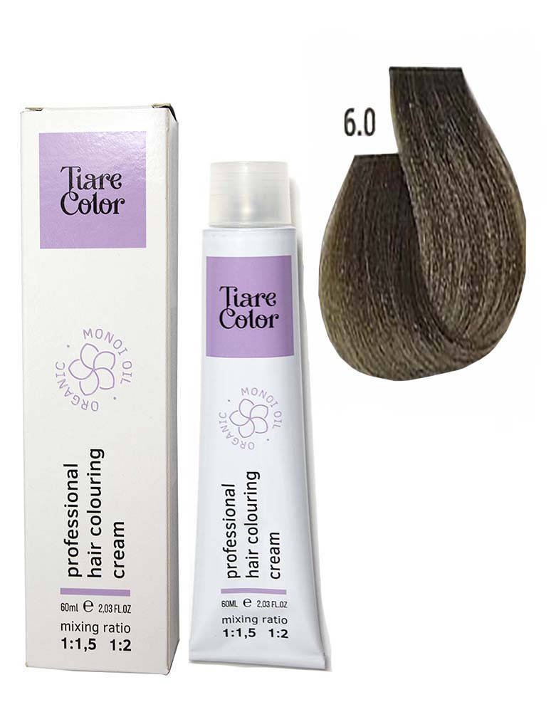 

Крем-краска для волос Tiare Color №6.0 Darke blonde 60 мл (12521Gu)