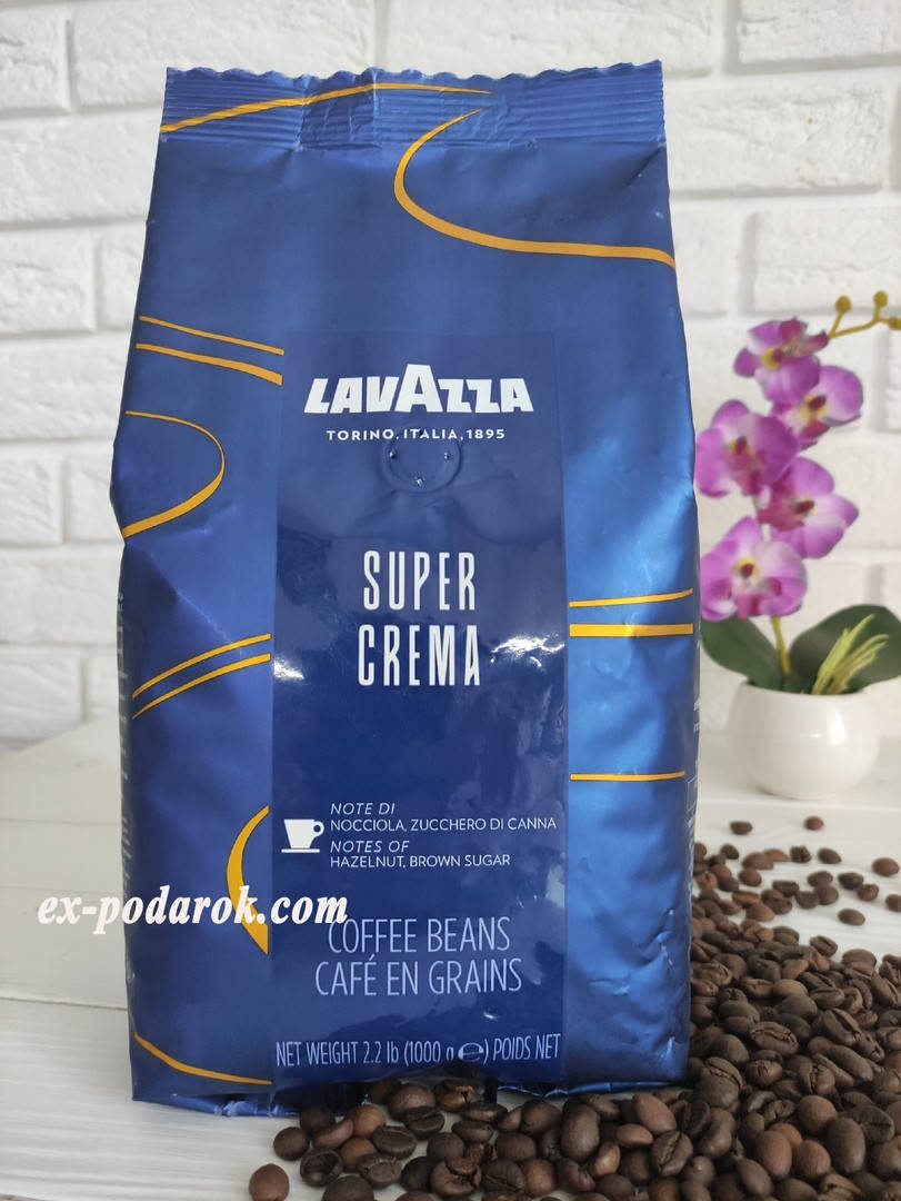 

Кофе Lavazza Super Crema в зернах 1 кг 80% арабика/20% робуста