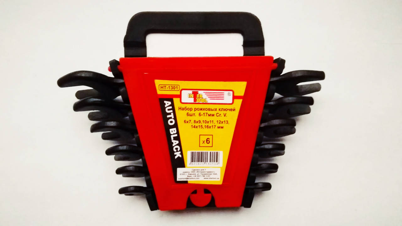 

Набор рожковых ключей 6 ед., 6-17 мм Intertool HT-1301
