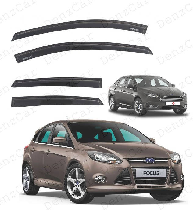 

Ветровики Ford Focus III Sd/Hb 5d 2011 (на скотче)\Дефлекторы окон Форд Фокус 3