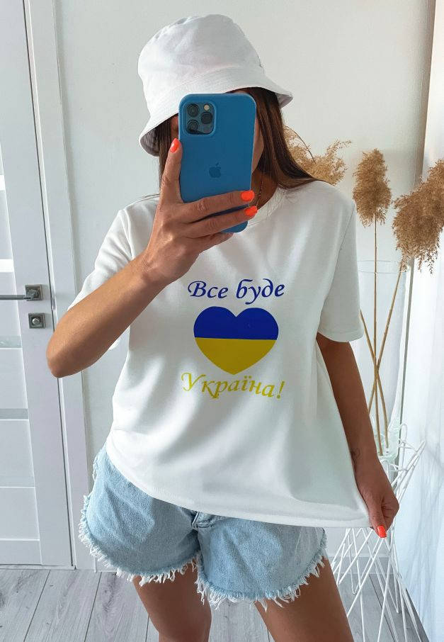 

Жіноча футболка "Все буде Україна", Черный