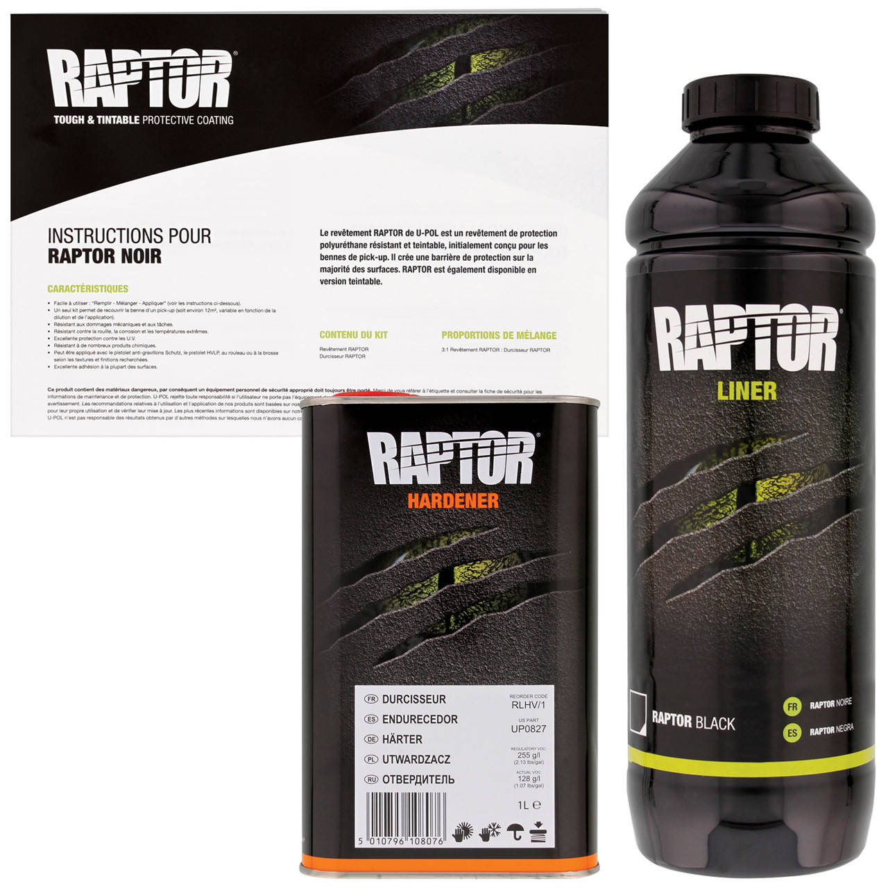

Защитное покрытие повышенной прочности U-POL RAPTOR 1л, Черный