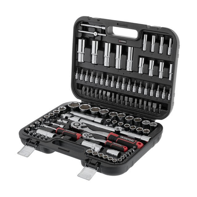 

Набор инструментов 1/2" & 1/4", 110ед., SUPER LOCK, Cr-V INTERTOOL ET-8110