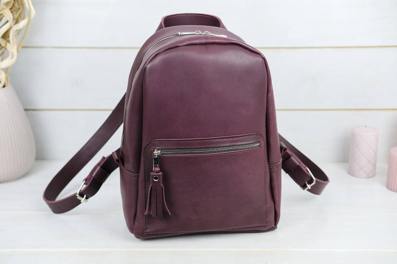 

Женский кожаный Рюкзак Лимбо, размер большой, натуральная кожа итальянский Краст, цвет Бордо, Бордовый