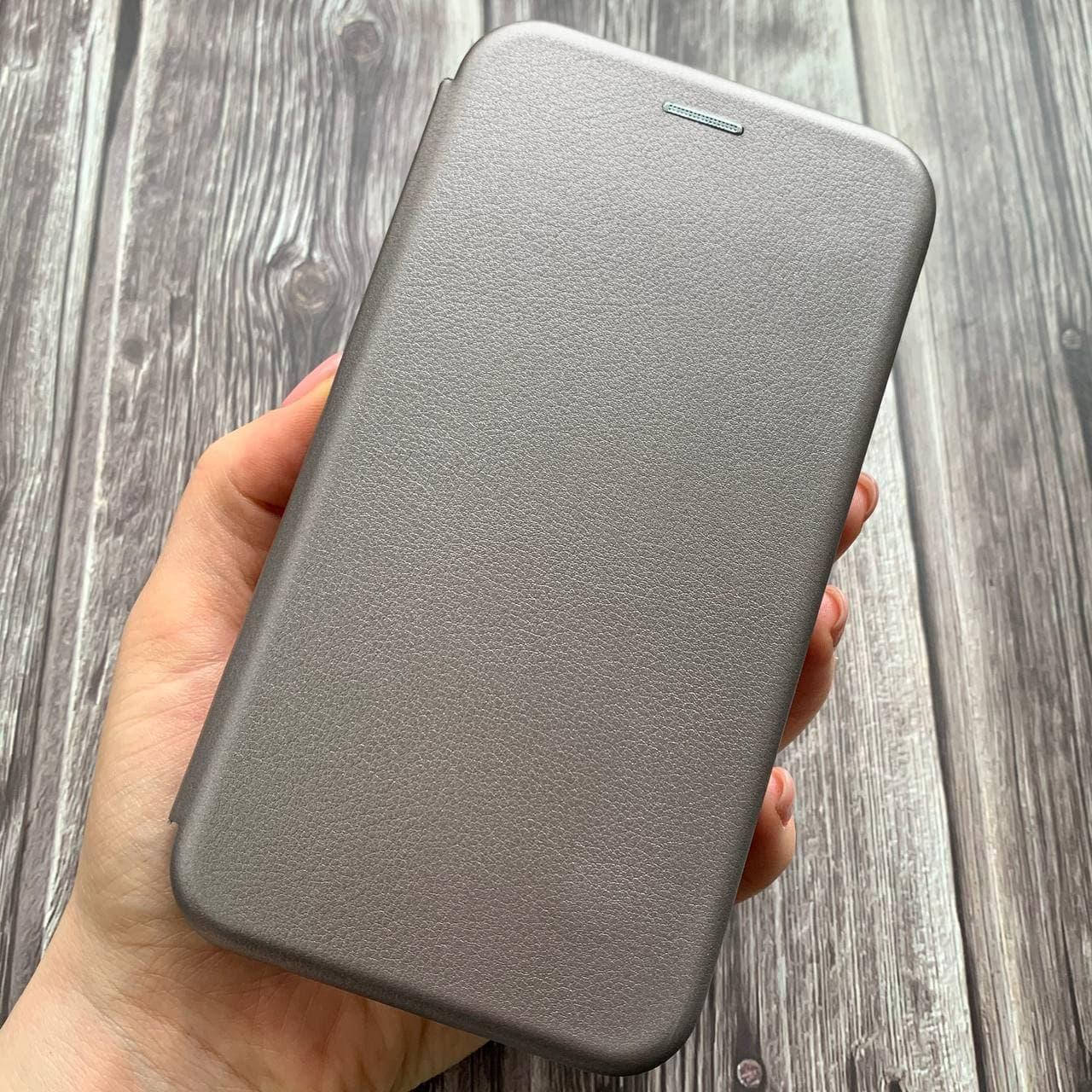 

Чехол книга для Samsung J4 2018 J400 с эко кожи с подставкой книжка на телефон самсунг дж4 дж400 серая STN, Серый