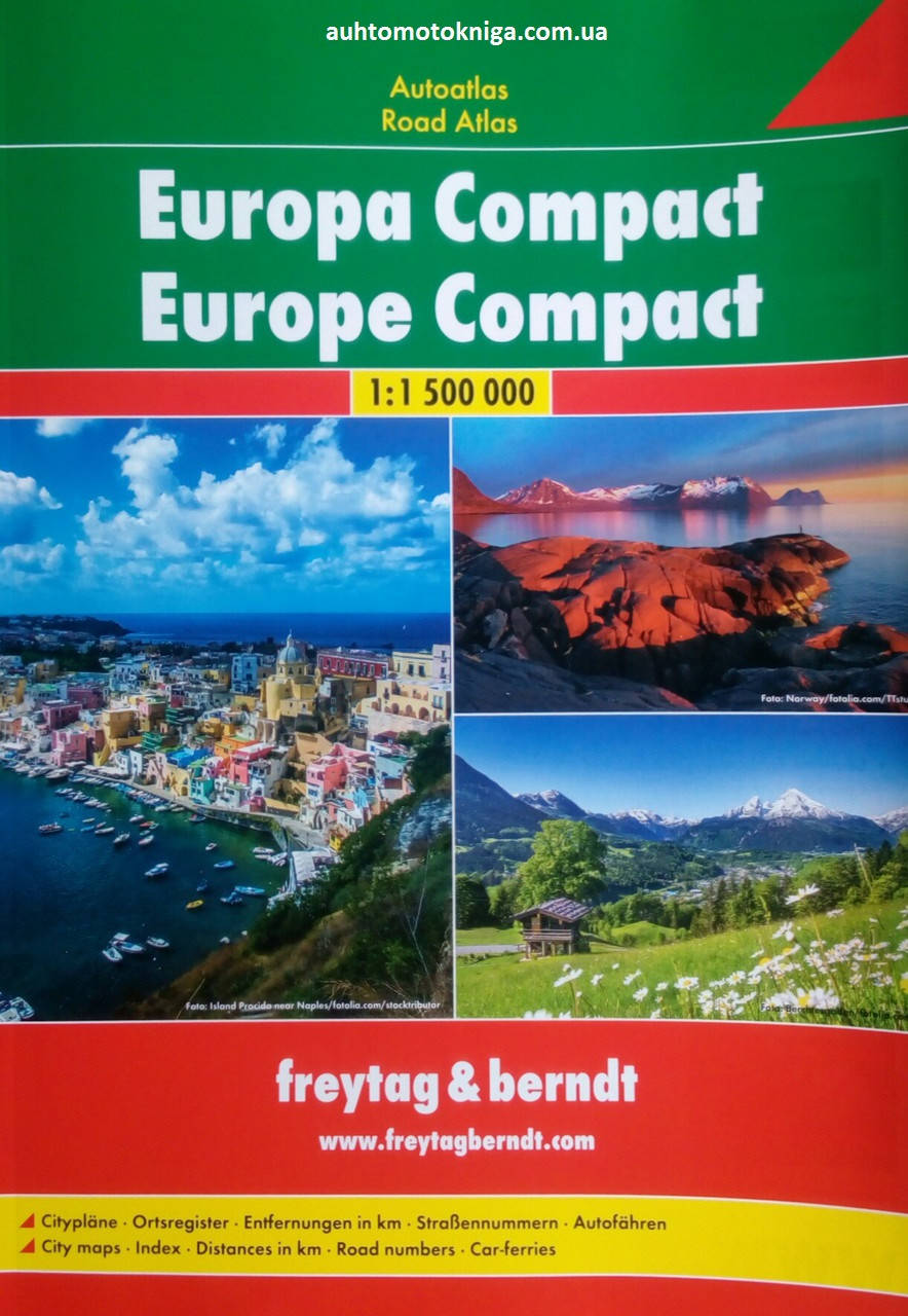 

Атлас автомобильных дорог Европы Europa Compact 1 : 1 500 000