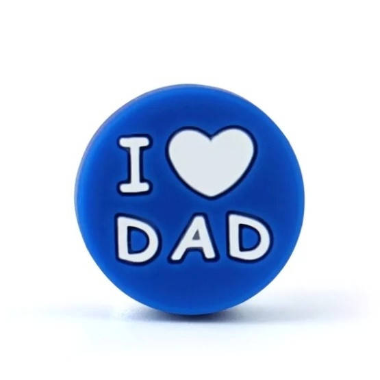 

I❤DAD бусина силиконовая Синий