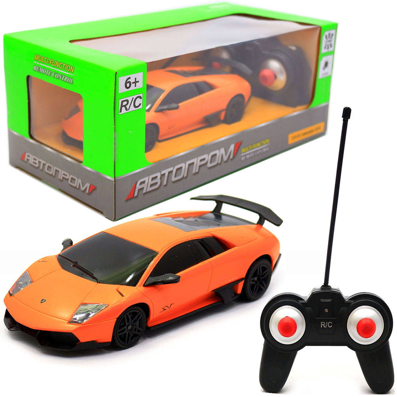 

Машинка игровая автопром на радиоуправлении Lamborghini LP670 желтый (8820)