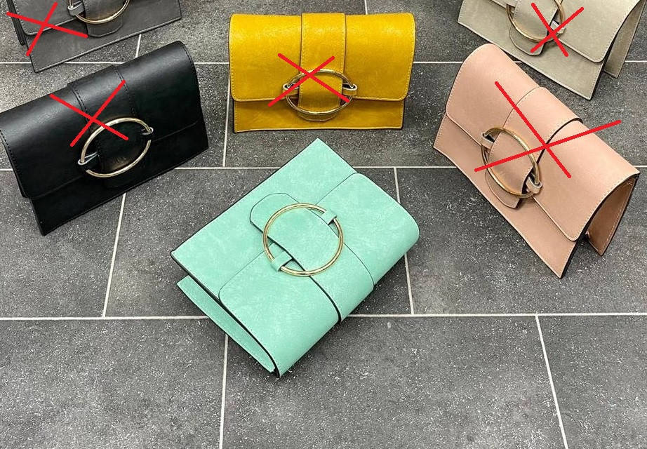 

Сумочка женская мята на плечо с клапаном 22*17 см Den, Мятный