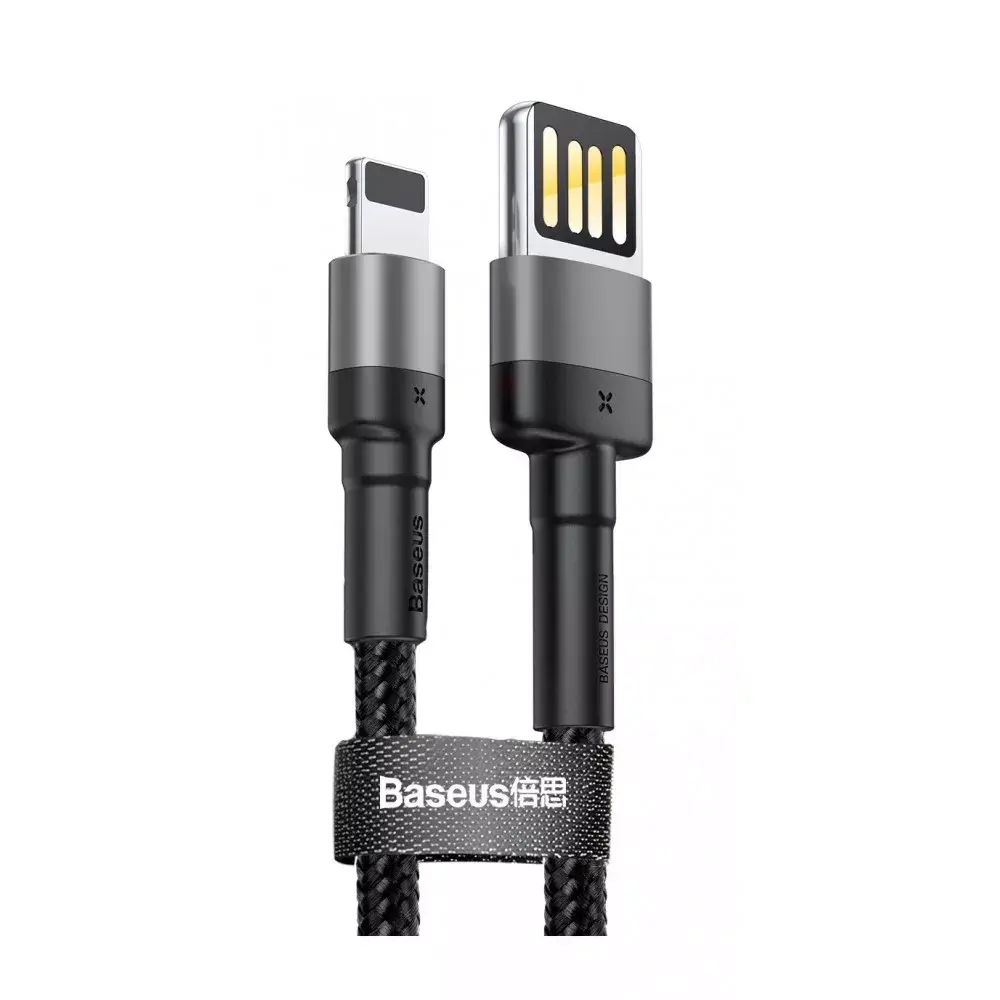 

Кабель Baseus Cafule Lightning Special Edition 2.4A USB - Lightning (1m) Black (Gray)