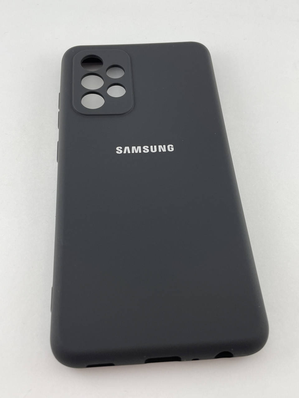 

Чехол на Samsung A52 противоударный черный Silicone Case