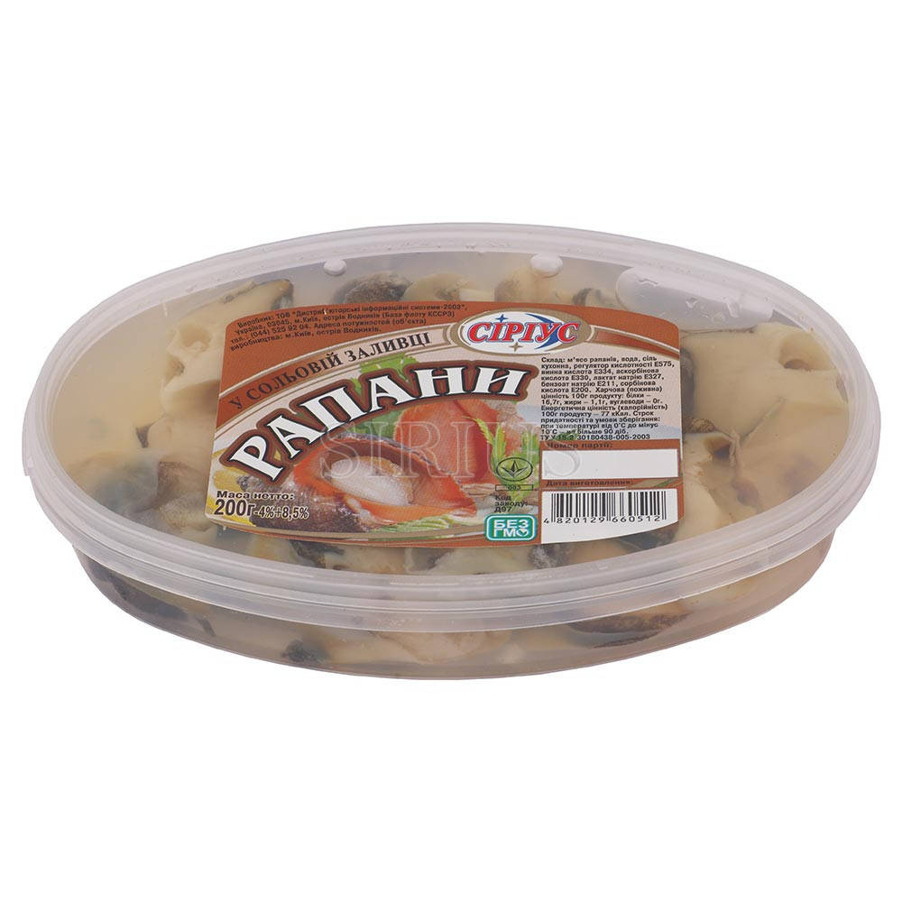 

Мясо рапанов в заливке 200г