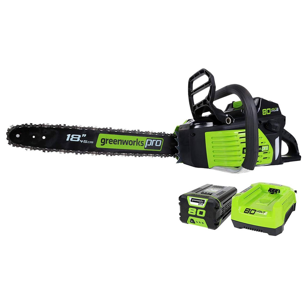 

Аккумуляторная цепная пила Greenworks PRO 80V GD80CS50