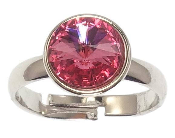 

Кольцо Xuping Родий с кристаллами Swarovski "Кристалл Rose ø 10мм" р.17-18
